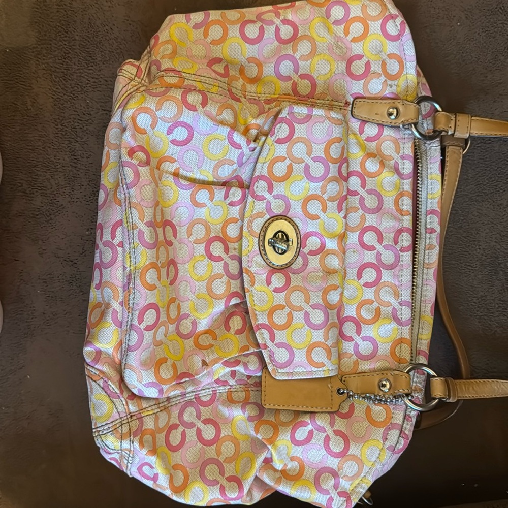 Vintage pastel Coach Bag